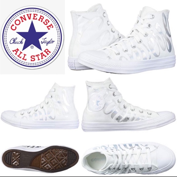 🆕⭐️ Chuck Taylor AS Logo Print Hi Top Trainer WHT - Picture 9 of 15
